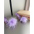 Christian Louboutin Purple Satin Feather 100mm Slingback Sandals