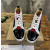 Christian Louboutin Navy Canvas Embroidered Color‑Block High‑Top Sneakers