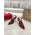 Christian Louboutin Burgundy Patent 100mm Heel Slingback Pumps