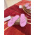 Christian Louboutin Pink Rubber Stud‑Decorated Flip‑Flops