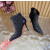 Christian Louboutin Black Mesh 100mm Crystal‑Embellished Pointed Toe Stiletto Heel Ankle Boots