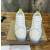 Christian Louboutin White Perforated Leather Fluorescent‑Yellow Accent Low‑Top Sneakers