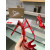 Christian Louboutin Red Patent Asymmetric Strap Slingback Sandal 100mm heel