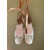 Christian Louboutin Blush Pink Satin Bow Tie‑Ankle Flat Ballet Sandals