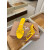 Christian Louboutin Yellow Patent Leather 100mm heel Silver‑Spiked Mule High‑Heel Sandals