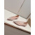 Christian Louboutin Pink Mesh Crystal Pearl Embellished Pointed‑Toe Flat Shoes
