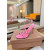 Christian Louboutin Bright Pink Leather Studded Crisscross Slingback High Heel Sandals 100mm heel