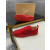 Christian Louboutin Red Suede Red Crystal‑Encrusted Low‑Top Sneakers
