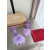 Christian Louboutin Purple Satin Feather 100mm Slingback Sandals