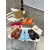 Christian Louboutin Light Blue Leather 55mm heel Block Heel Slide Sandal