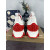 Christian Louboutin White‑Red Leather Slip‑On Spiked Sneakers Red Shark‑Tooth Sole
