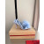 Christian Louboutin Light Blue Satin 100mm Feather Slingback Sandals