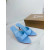 Christian Louboutin Light Blue Patent 85mm Pointed‑Toe Mule Heels