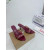 Christian Louboutin Burgundy Mesh Crystal 70mm Pointed‑Toe Mule High‑Heel Sandals