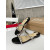 Christian Louboutin Black Crystal Embellished Flat Slide Sandal