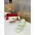 Christian Louboutin Mint Green Leather 55mm heel Slide Sandals