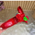 Christian Louboutin Red Satin Multicolor Fabric Flower 100mm Stiletto Heel Pumps