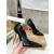 Christian Louboutin Black Patent Leather Pointed Toe 100mm heel Pumps
