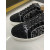 Christian Louboutin Black Suede Silver‑Glitter Floral Crystal‑Toe Low‑Top Sneakers