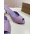Christian Louboutin Lavender Patent Peep‑Toe Kitten Heel Mules