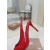 Christian Louboutin Red Patent Leather 85mm Pointed‑Toe Slingback Stiletto Heel Pumps