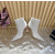 Christian Louboutin Ivory Mesh 100mm Crystal‑Embellished Pointed Toe Stiletto Heel Ankle Boots