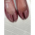 Christian Louboutin × Maison Margiela Burgundy Patent Tabi Split‑Toe Flat Shoes