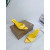 Christian Louboutin Yellow Patent 85mm Pointed‑Toe Mule Heels