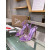 Christian Louboutin Purple Metallic Crystal Embellished Slingback Sandal 100mm heel