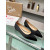 Christian Louboutin Black Satin Pointed‑Toe Low‑Wedge Heel Flats