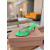 Christian Louboutin Green Patent Leather 100mm heel Silver‑Spiked Mule High‑Heel Sandals