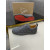 Christian Louboutin Dark Grey Suede Spiked Low‑Top Sneakers