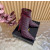 Christian Louboutin Burgundy Mesh Crystal‑Embellished 120mm Pointed‑Toe Stiletto Heel Ankle Boots