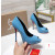 Christian Louboutin Lady Z 120 Blue Patent Peep‑Toe Platform Stiletto Heel Sandals