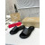 Christian Louboutin Black Leather Platform Flat Slide Sandal