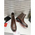Christian Louboutin Brown Leather Chelsea Ankle Boots
