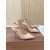 Christian Louboutin Nude Leather 85mm Pointed Toe Slingback Pumps