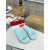 Christian Louboutin Mint Green Stud‑Embellished CL Logo Slide Sandals