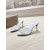 Christian Louboutin White Mesh 85mm Crystal‑Embellished Peep‑Toe Slide Stiletto Heel Mules