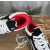 Christian Louboutin Black‑White Leather Spiked Platform Low‑Top Sneakers