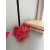Christian Louboutin Red Satin Feather 100mm Slingback Stiletto Sandals