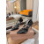 Christian Louboutin Black Patent Studded Crisscross Ankle‑Strap Pointed‑Toe Pumps High Heel