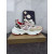 Christian Louboutin Pink‑Beige Spiked‑Sole Lace‑Up Chunky Sneakers Red Lining