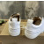 Christian Louboutin White Leather Silver‑Spiked Slip‑On Low‑Top Sneakers