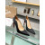 Christian Louboutin Black Satin Scalloped Pointed‑Toe 100mm High Heel Pumps