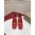Christian Louboutin Red Satin Bow 100mm Square Toe Stiletto Pumps