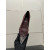 Christian Louboutin Burgundy Mesh Crystal‑Embellished Pointed‑Toe Flat Pumps