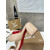 Christian Louboutin Beige Leather 55mm heel Slide Sandals
