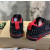 Christian Louboutin Black‑Red Spiked Platform Low‑Top Sneakers