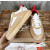 Christian Louboutin Beige White Mixed‑Media Spiked Low‑Top Sneakers